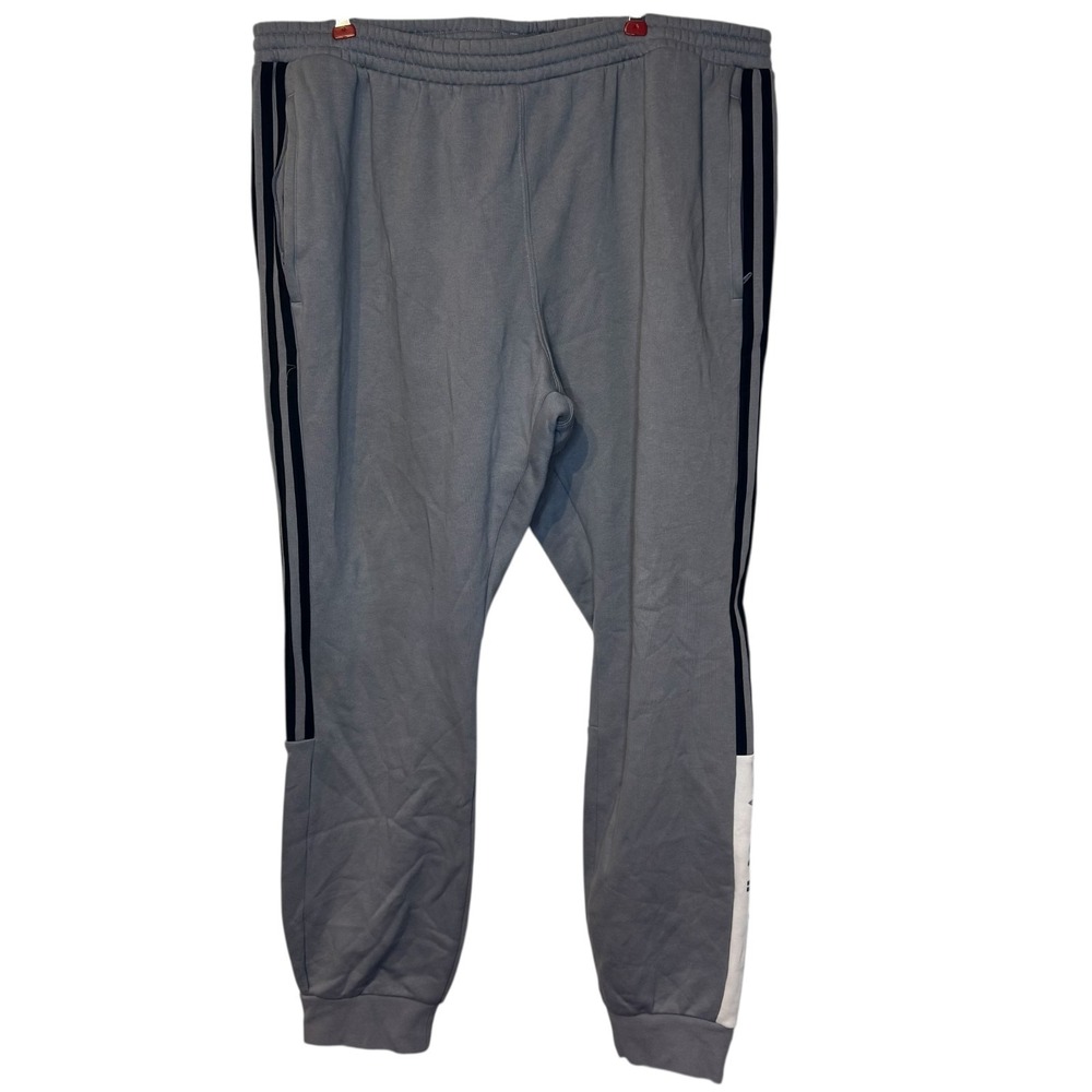 Adidas Men's Sweatpants Drawstring Pockets Elastic Waist‎ ZX Jogger Gray Sz. 2XL